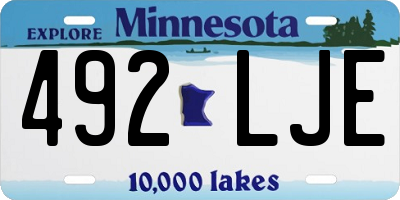 MN license plate 492LJE