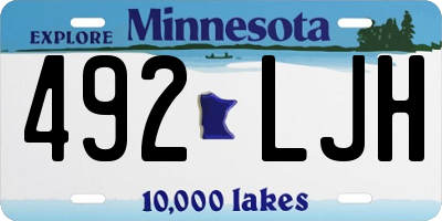 MN license plate 492LJH