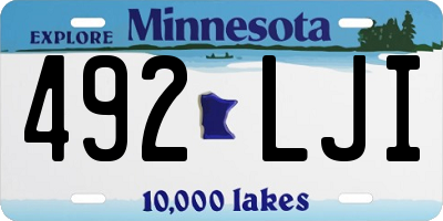 MN license plate 492LJI