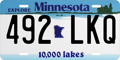 MN license plate 492LKQ