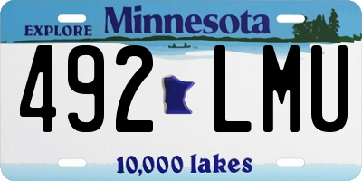 MN license plate 492LMU