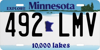 MN license plate 492LMV