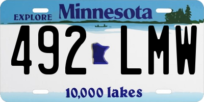 MN license plate 492LMW