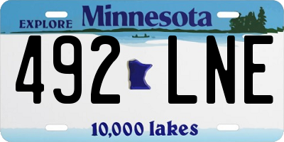 MN license plate 492LNE