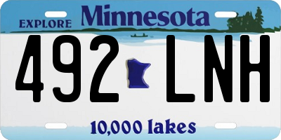 MN license plate 492LNH