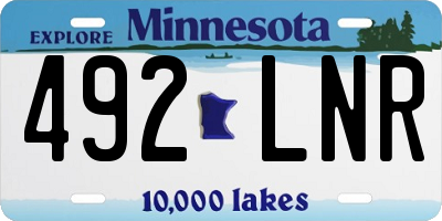 MN license plate 492LNR