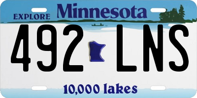 MN license plate 492LNS