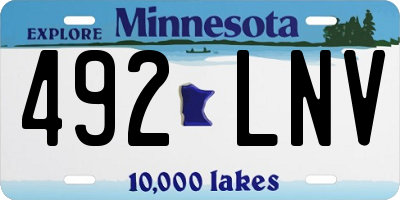 MN license plate 492LNV