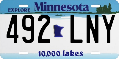 MN license plate 492LNY