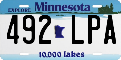 MN license plate 492LPA
