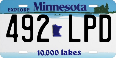 MN license plate 492LPD