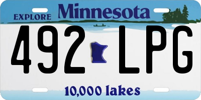 MN license plate 492LPG