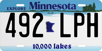 MN license plate 492LPH