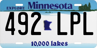 MN license plate 492LPL