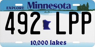 MN license plate 492LPP
