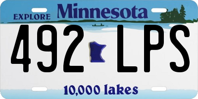 MN license plate 492LPS