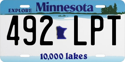 MN license plate 492LPT