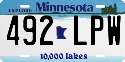 MN license plate 492LPW