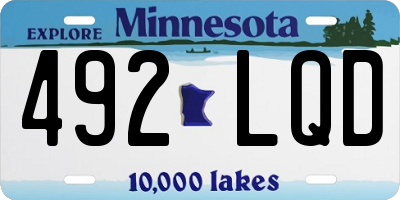 MN license plate 492LQD