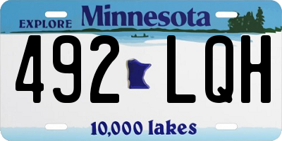 MN license plate 492LQH