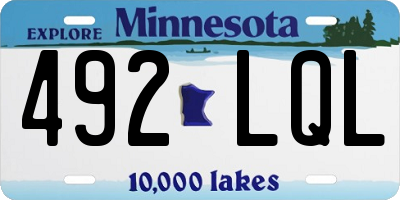 MN license plate 492LQL