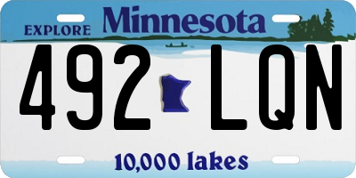 MN license plate 492LQN
