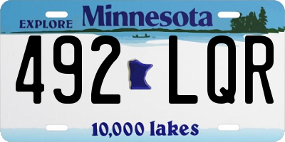 MN license plate 492LQR