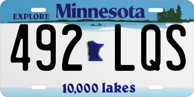 MN license plate 492LQS