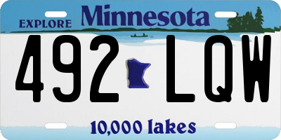 MN license plate 492LQW