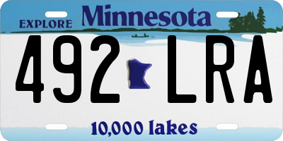 MN license plate 492LRA