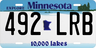 MN license plate 492LRB