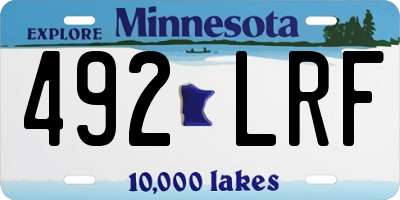 MN license plate 492LRF