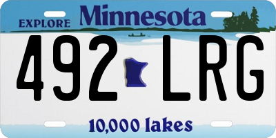 MN license plate 492LRG