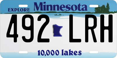 MN license plate 492LRH