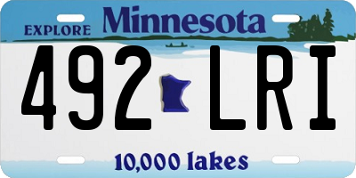 MN license plate 492LRI