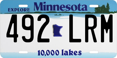 MN license plate 492LRM
