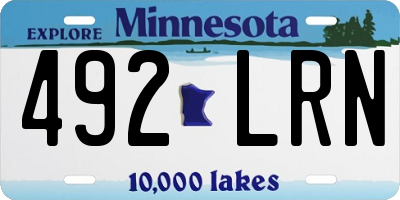 MN license plate 492LRN