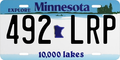 MN license plate 492LRP