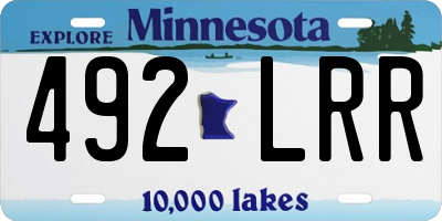 MN license plate 492LRR