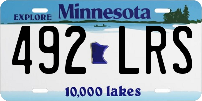 MN license plate 492LRS