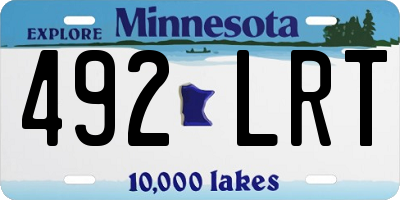 MN license plate 492LRT