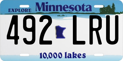 MN license plate 492LRU