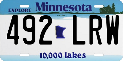MN license plate 492LRW