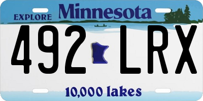 MN license plate 492LRX