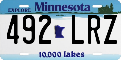 MN license plate 492LRZ