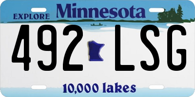 MN license plate 492LSG