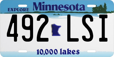 MN license plate 492LSI