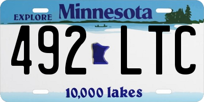 MN license plate 492LTC