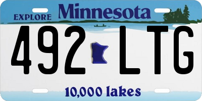 MN license plate 492LTG