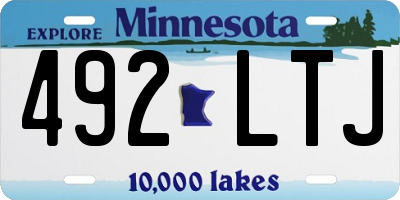 MN license plate 492LTJ